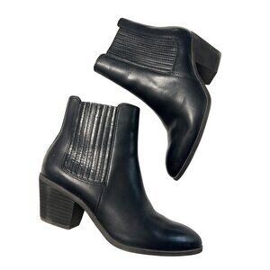 Frye Womens Black Leather Ankle Boots Size 7.5 Western Style